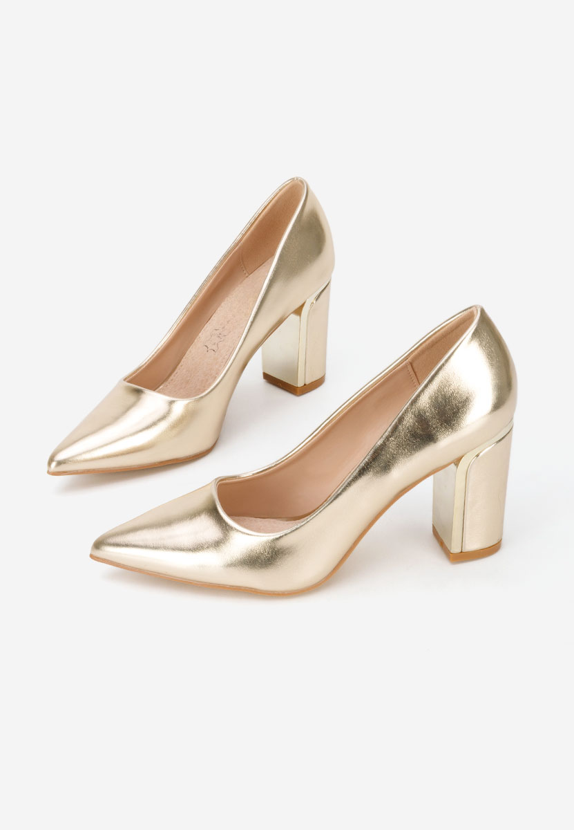 Décolleté tacco largo Geoana oro