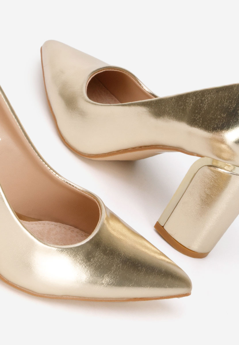 Décolleté tacco largo Geoana oro