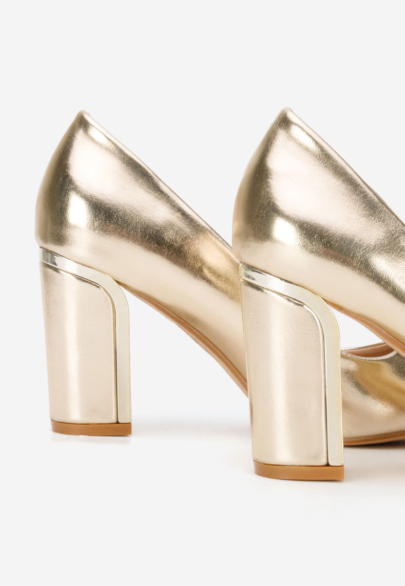 Décolleté tacco largo Geoana oro