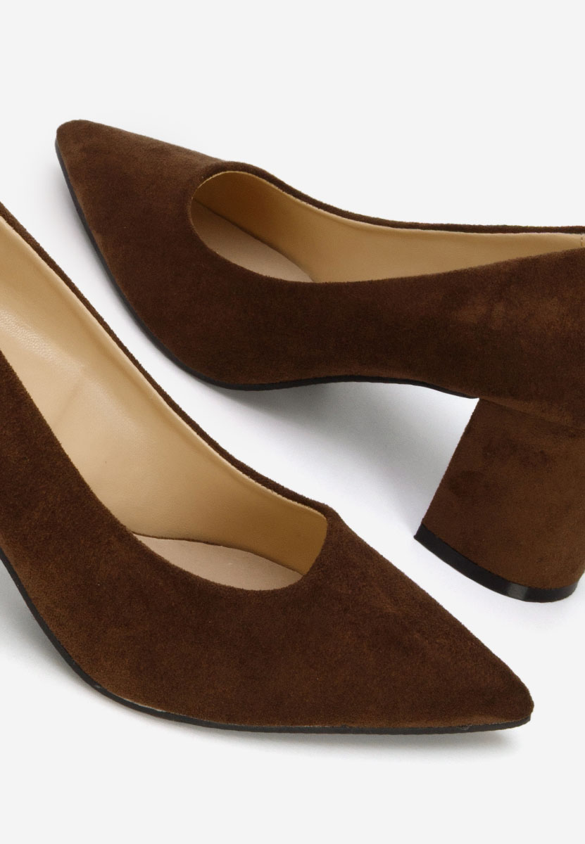 Décolleté tacco largo Jolenia marrone