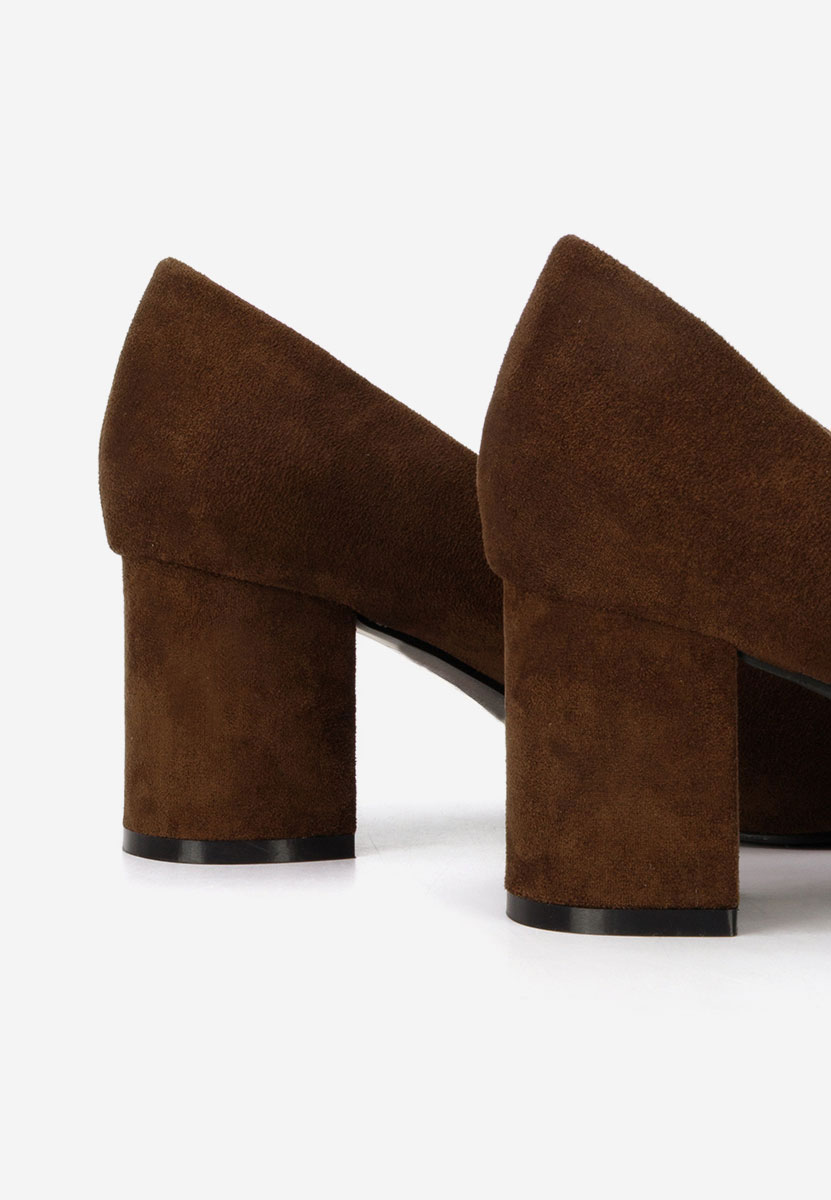 Décolleté tacco largo Jolenia marrone