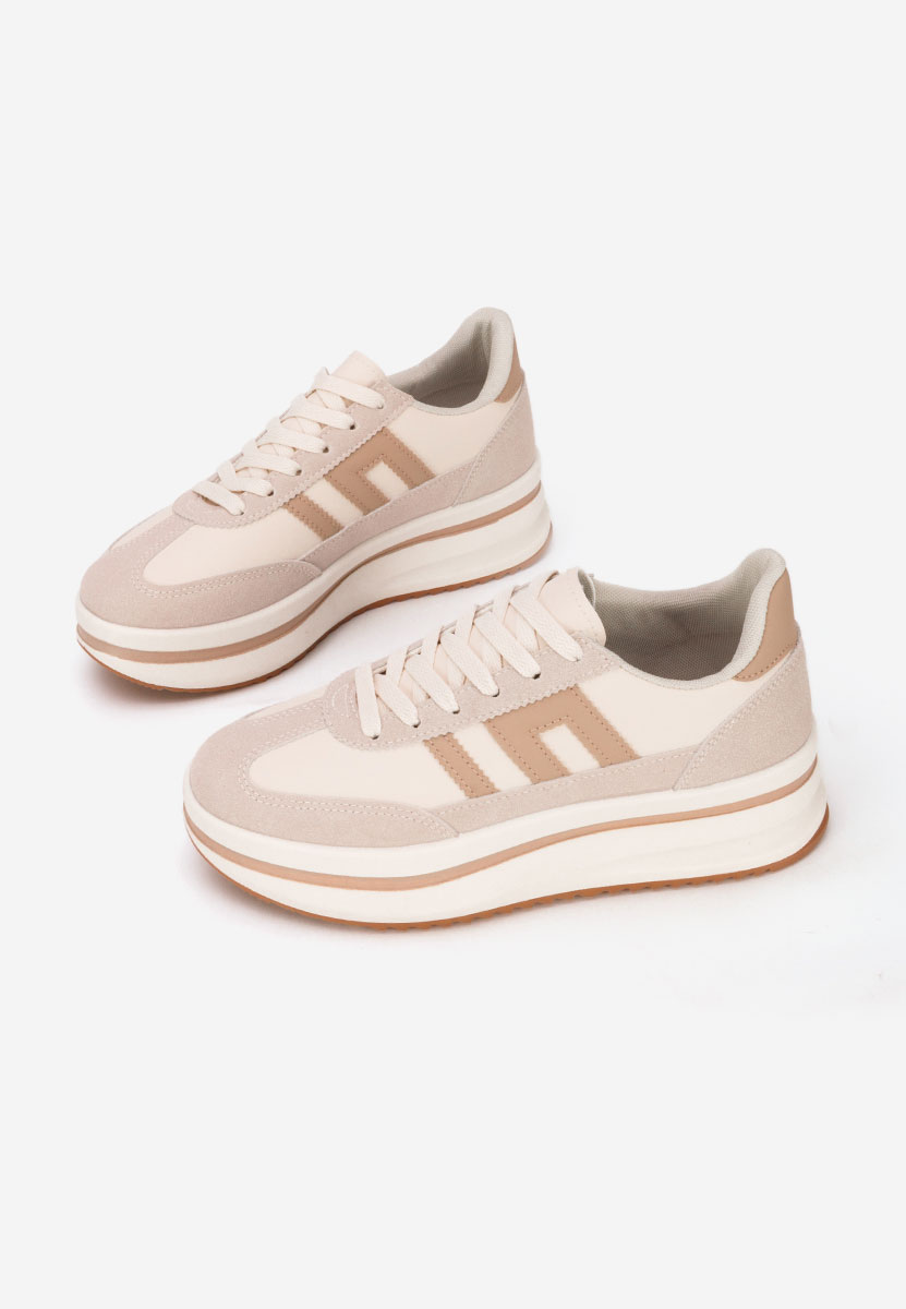 Sneakers con plateau Jesie beige