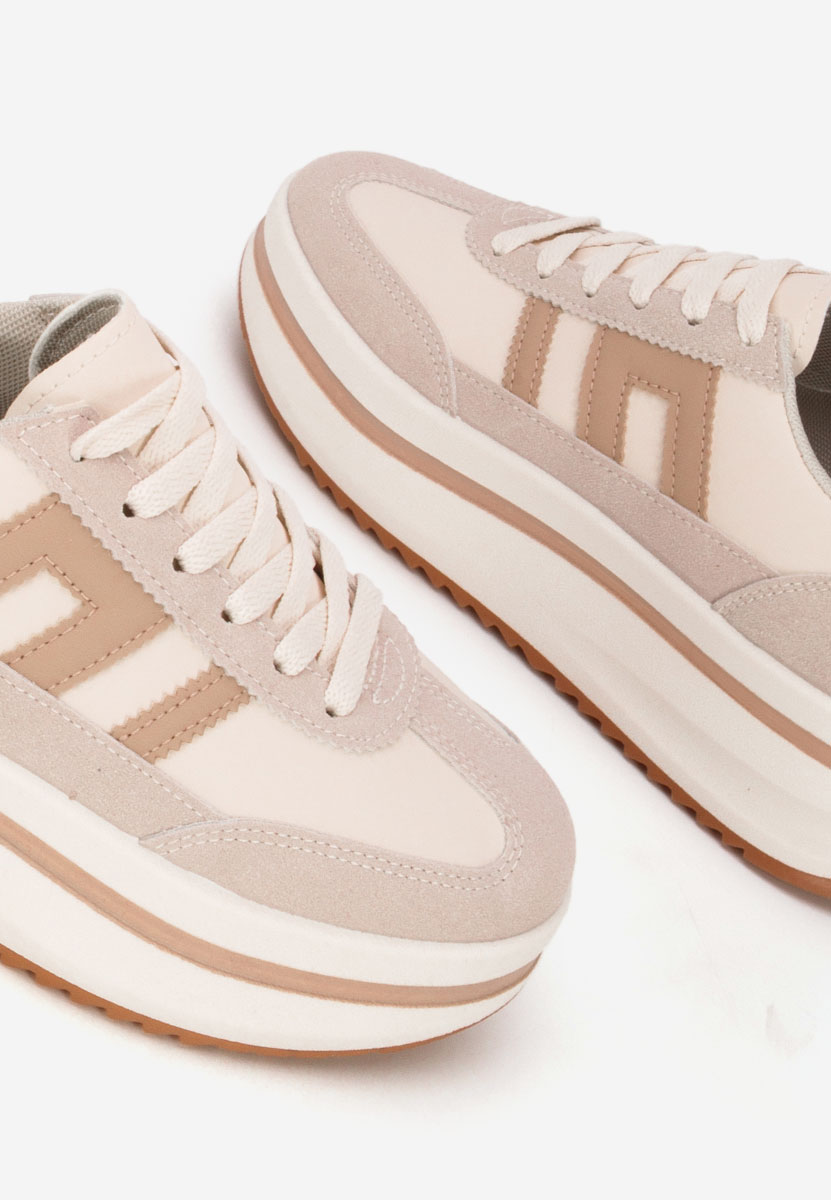 Sneakers con plateau Jesie beige