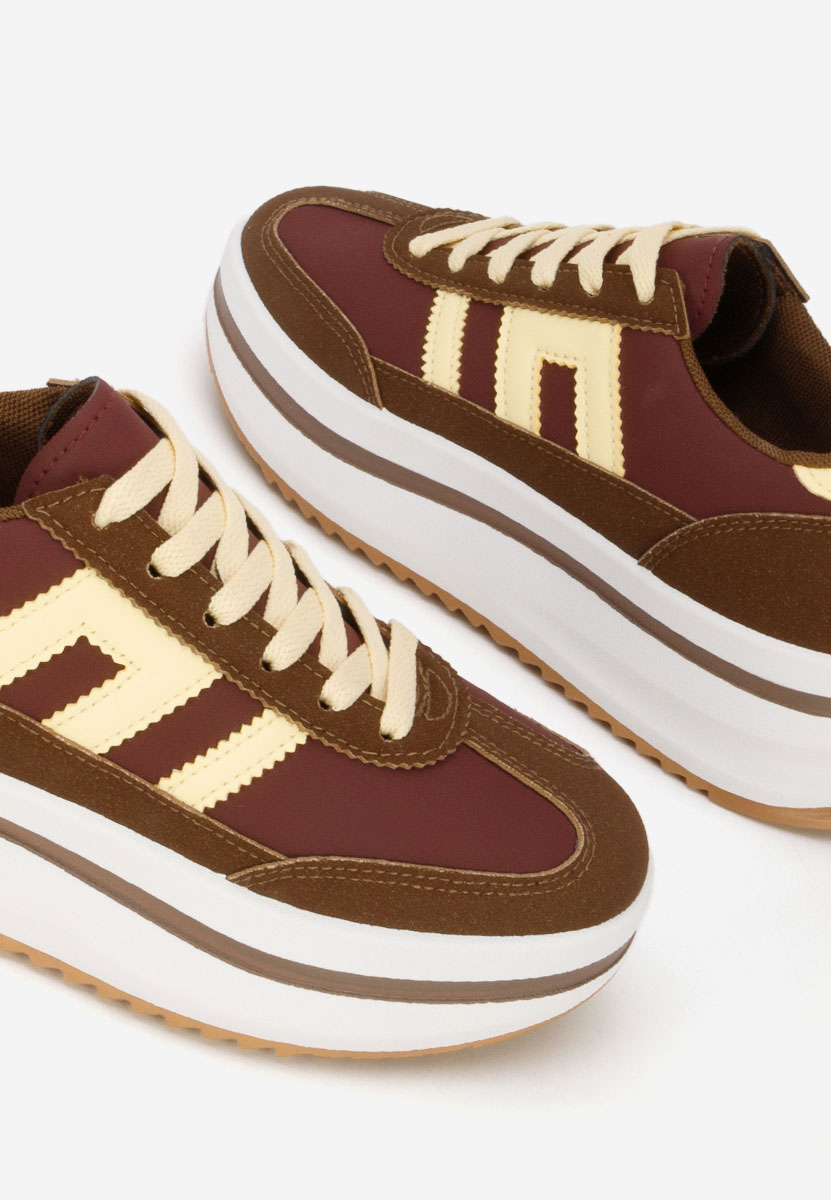 Sneakers con plateau Jesie marrone