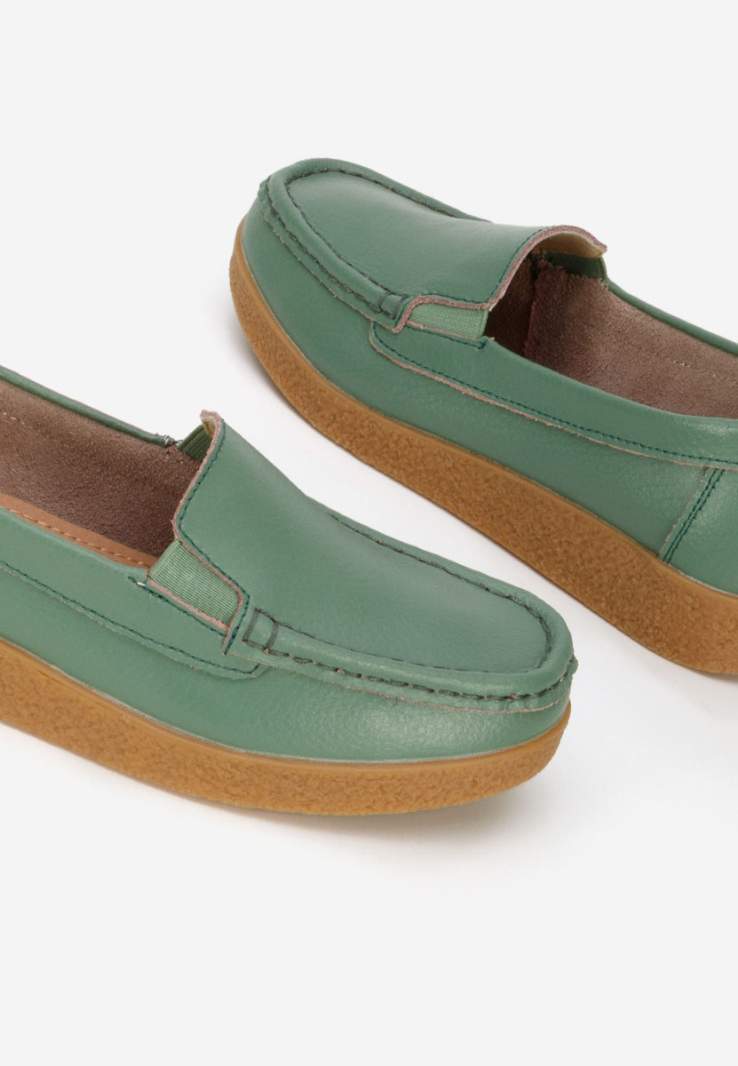 Mocassini pelle Nerida verdi