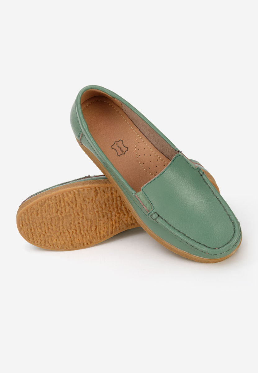 Mocassini pelle Nerida verdi