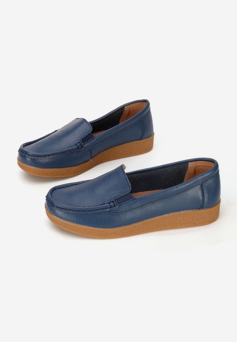 Mocassini pelle Nerida blu marine