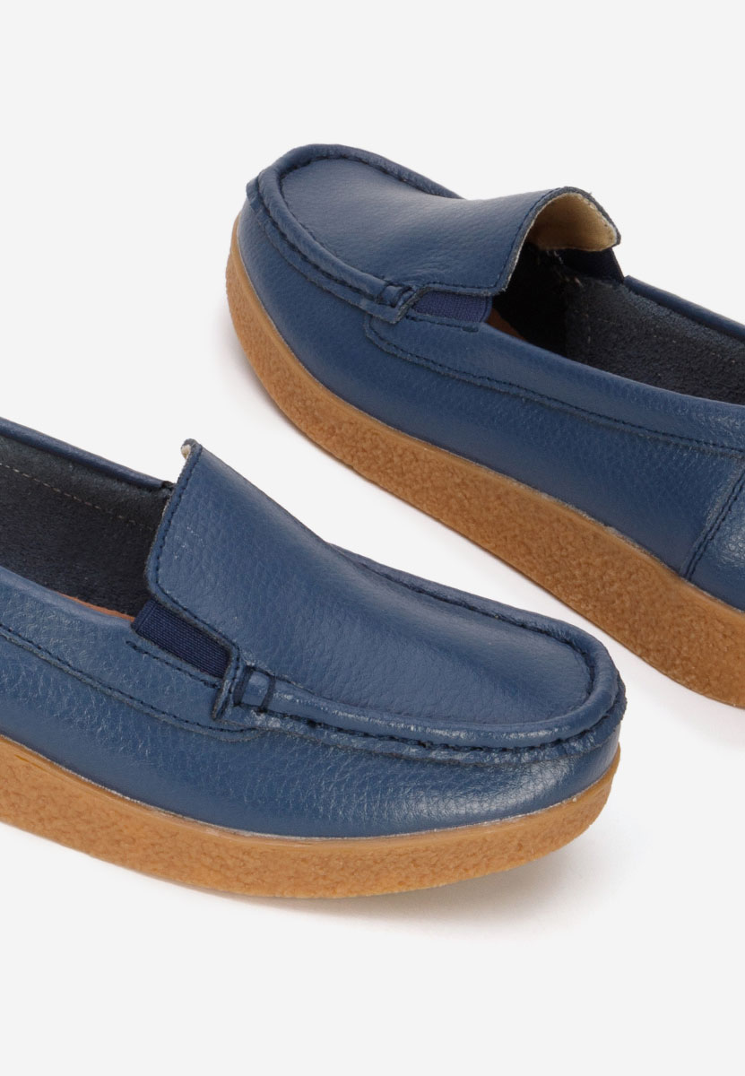 Mocassini pelle Nerida blu marine