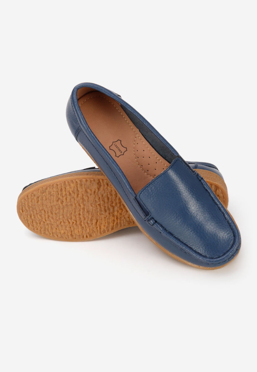 Mocassini pelle Nerida blu marine