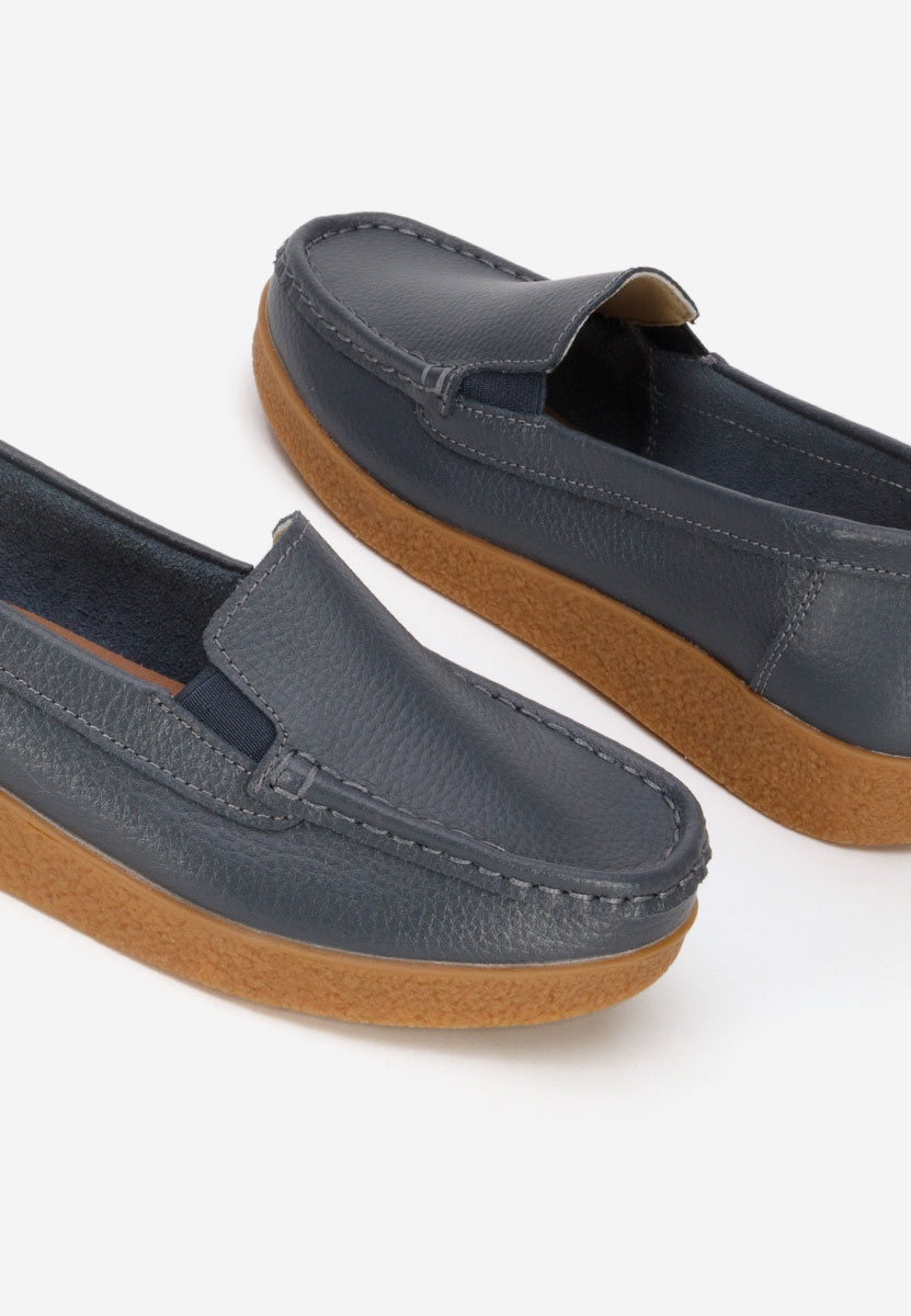 Mocassini pelle Nerida grigio