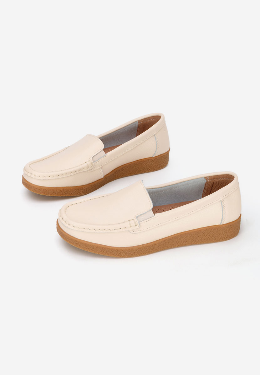 Mocassini pelle Nerida beige