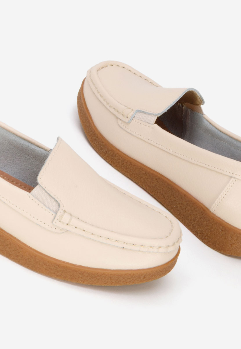 Mocassini pelle Nerida beige