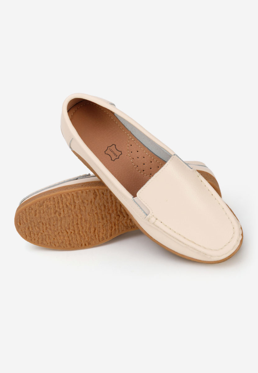 Mocassini pelle Nerida beige