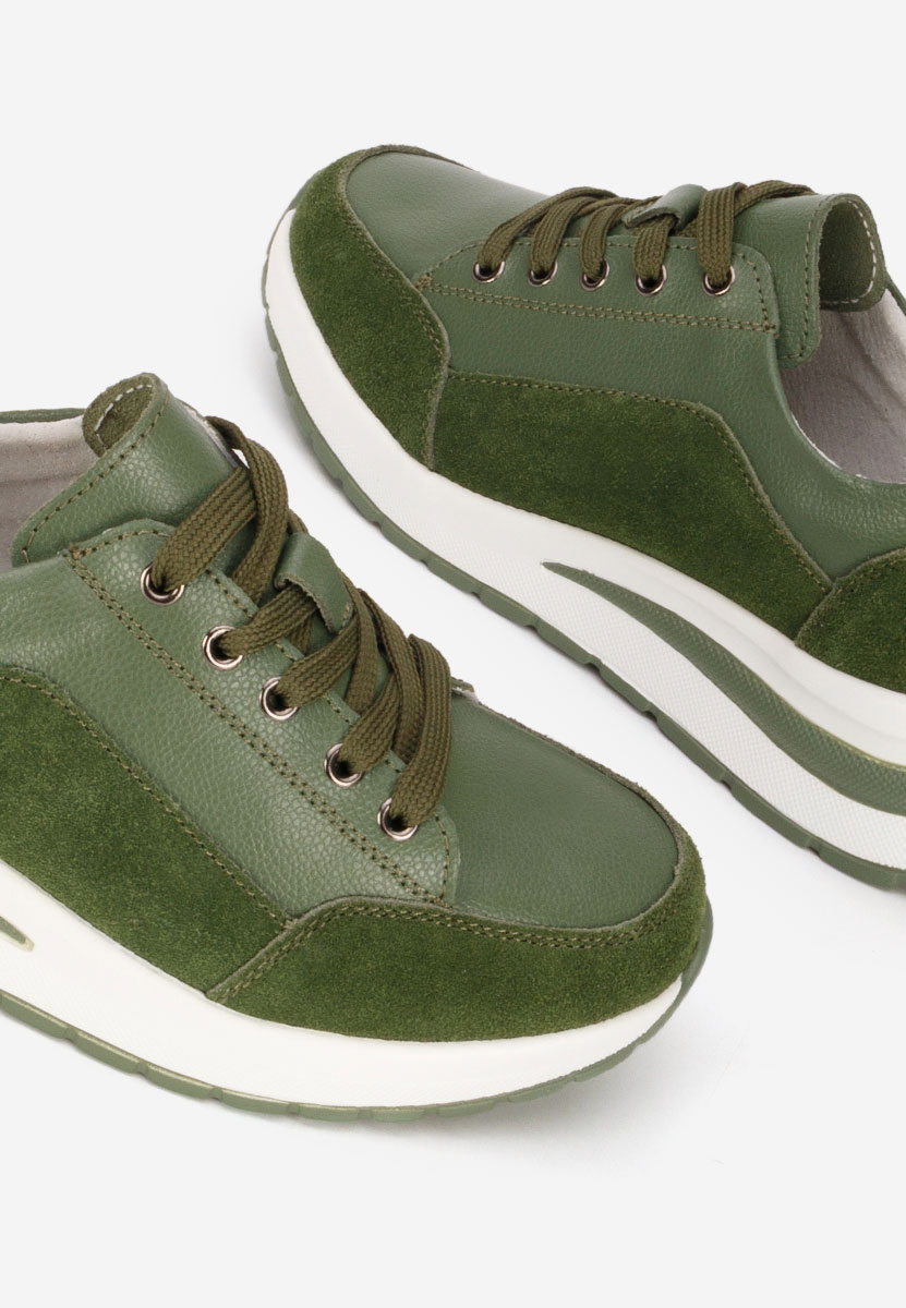 Sneakers con zeppa Janelia verdi
