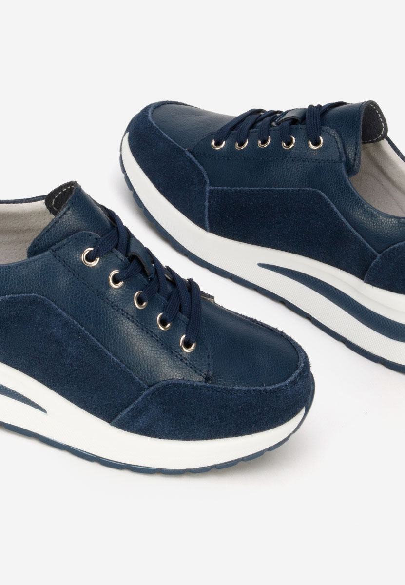 Sneakers con zeppa Janelia blu marine