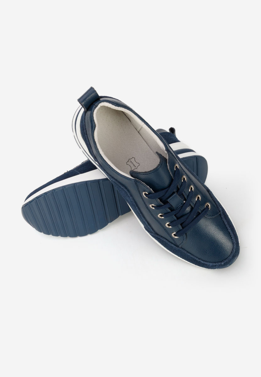 Sneakers con zeppa Janelia blu marine