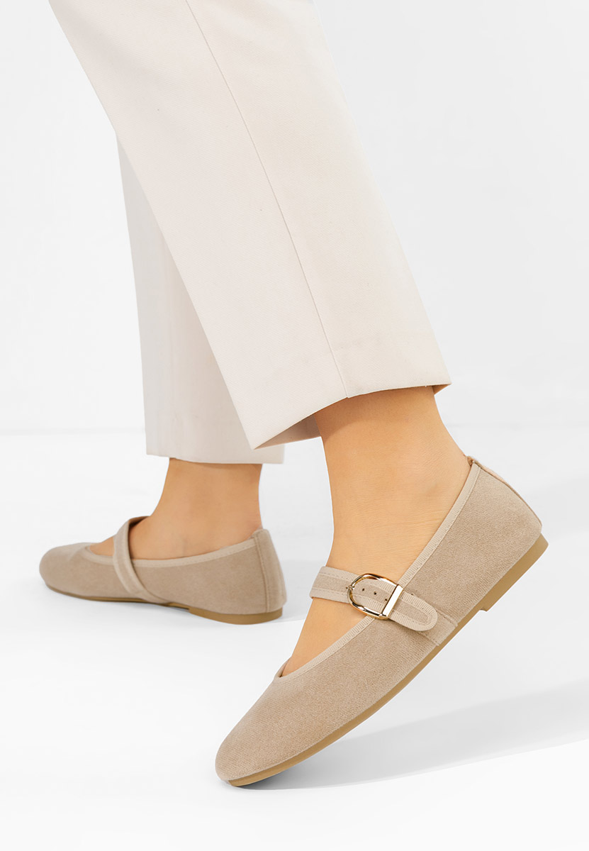 Ballerine con cinturino Alecsona cachi