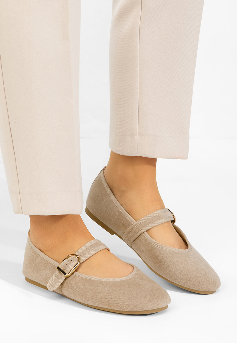 Ballerine con cinturino Alecsona cachi