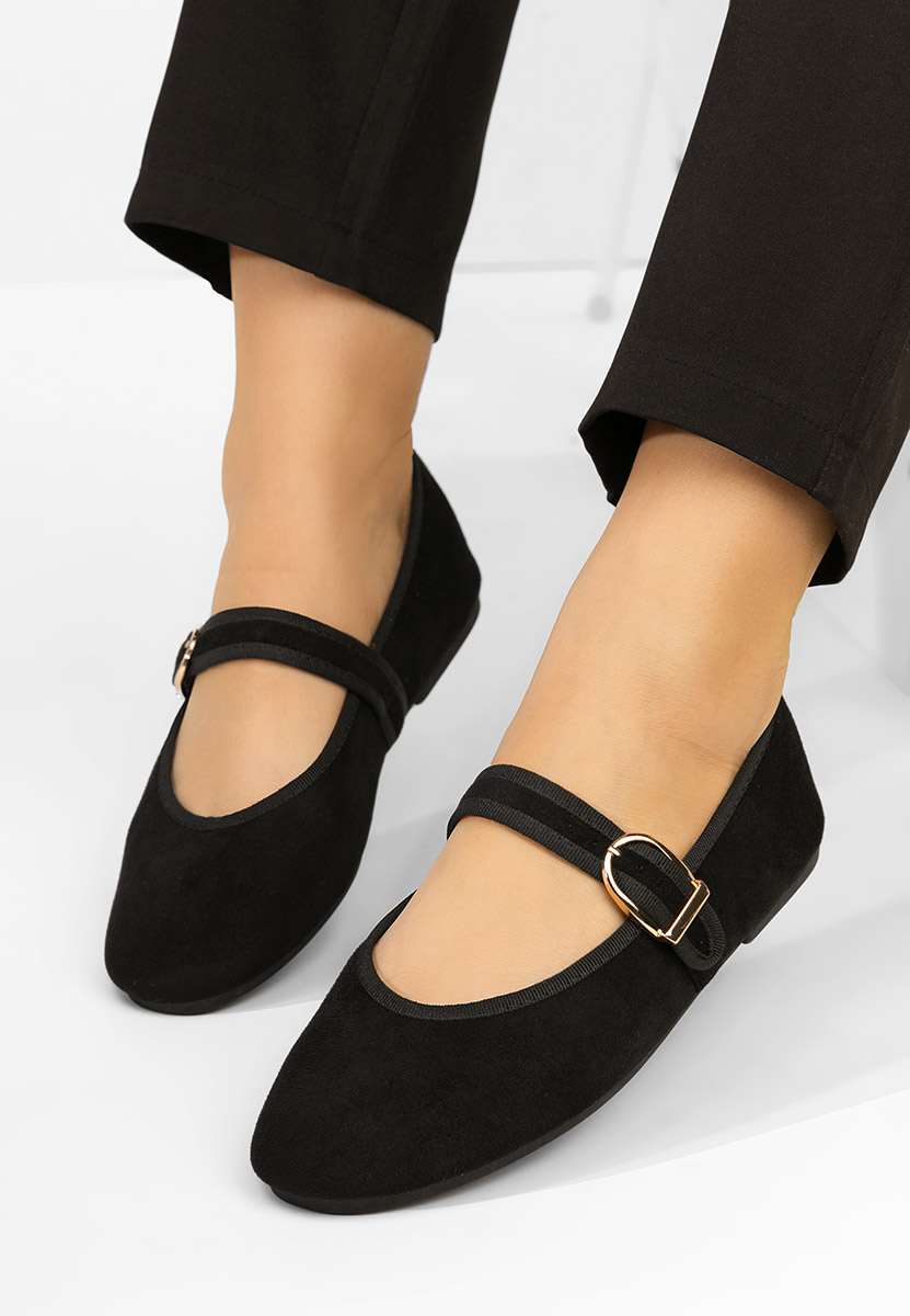 Ballerine con cinturino Alecsona nero