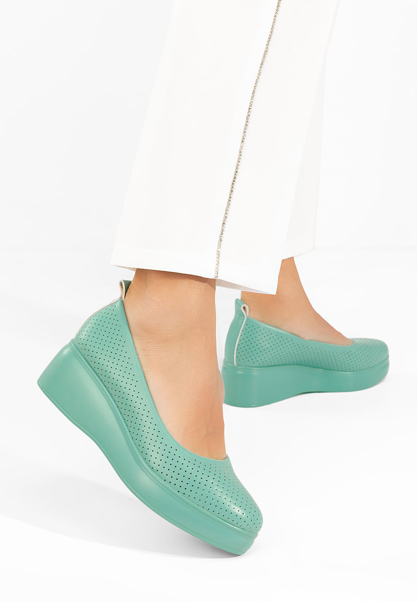 Scarpe con plateau Danetia verdi