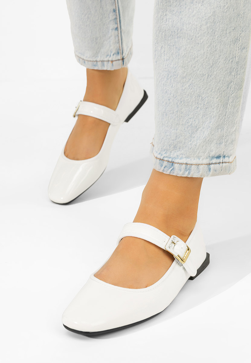 Ballerine con cinturino Saleia bianchi