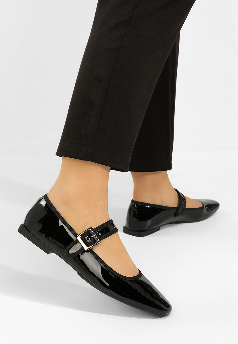 Ballerine con cinturino Saleia nero