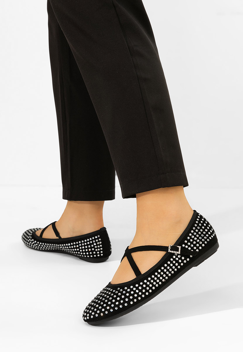 Ballerine con cinturino Karemy nero