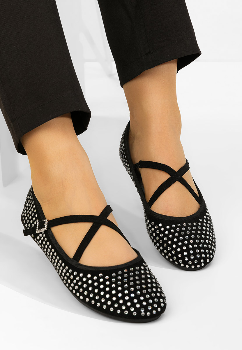 Ballerine con cinturino Karemy nero