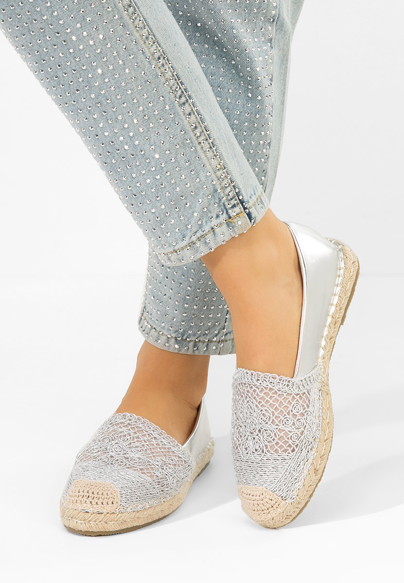 Espadrillas donna Thaisa argento