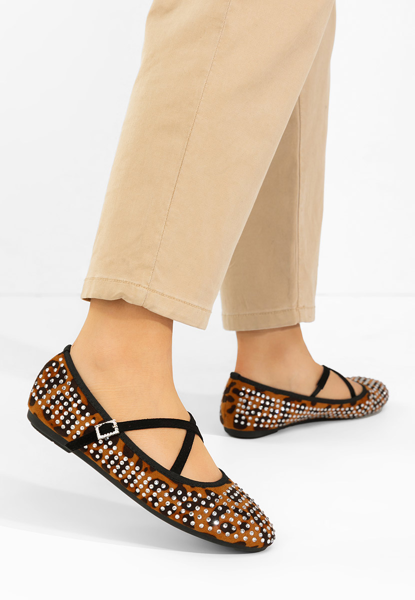 Ballerine con cinturino Karemy leopardi