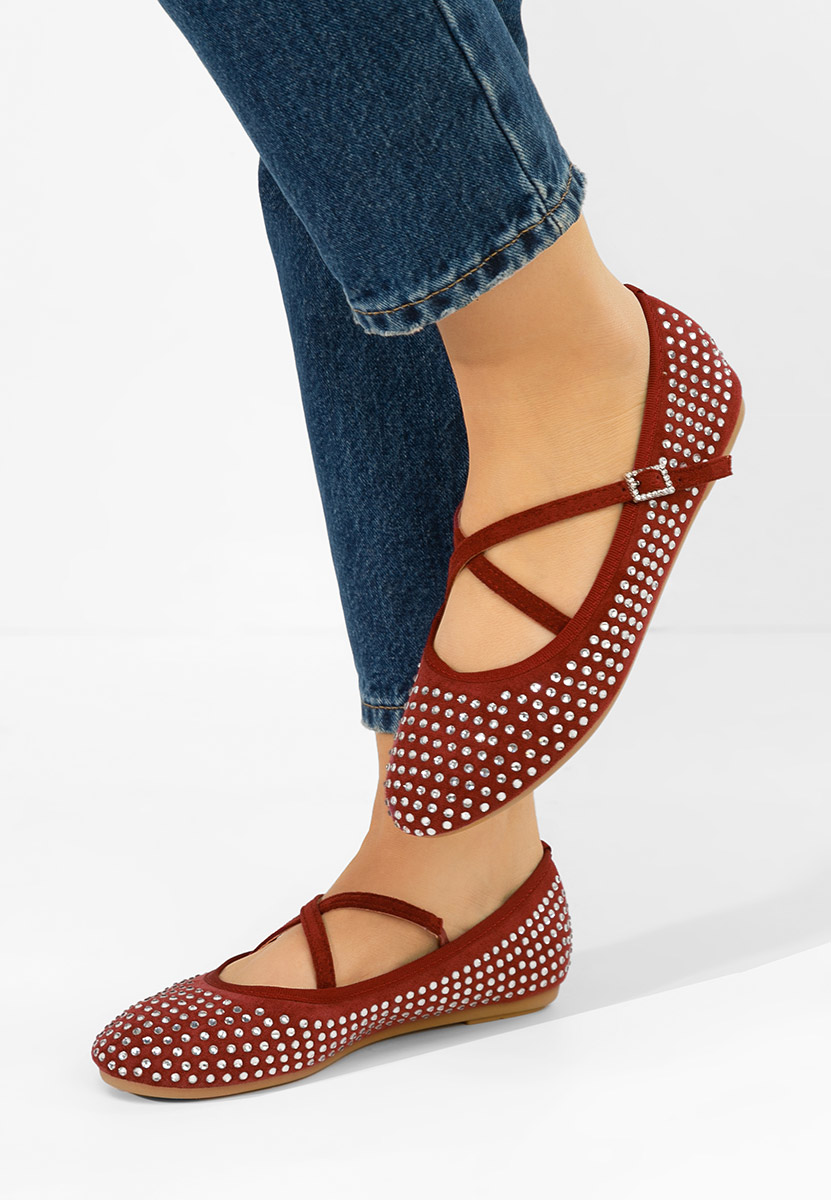 Ballerine con cinturino Karemy granata