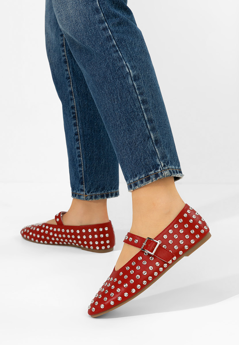 Ballerine con cinturino Karem granata