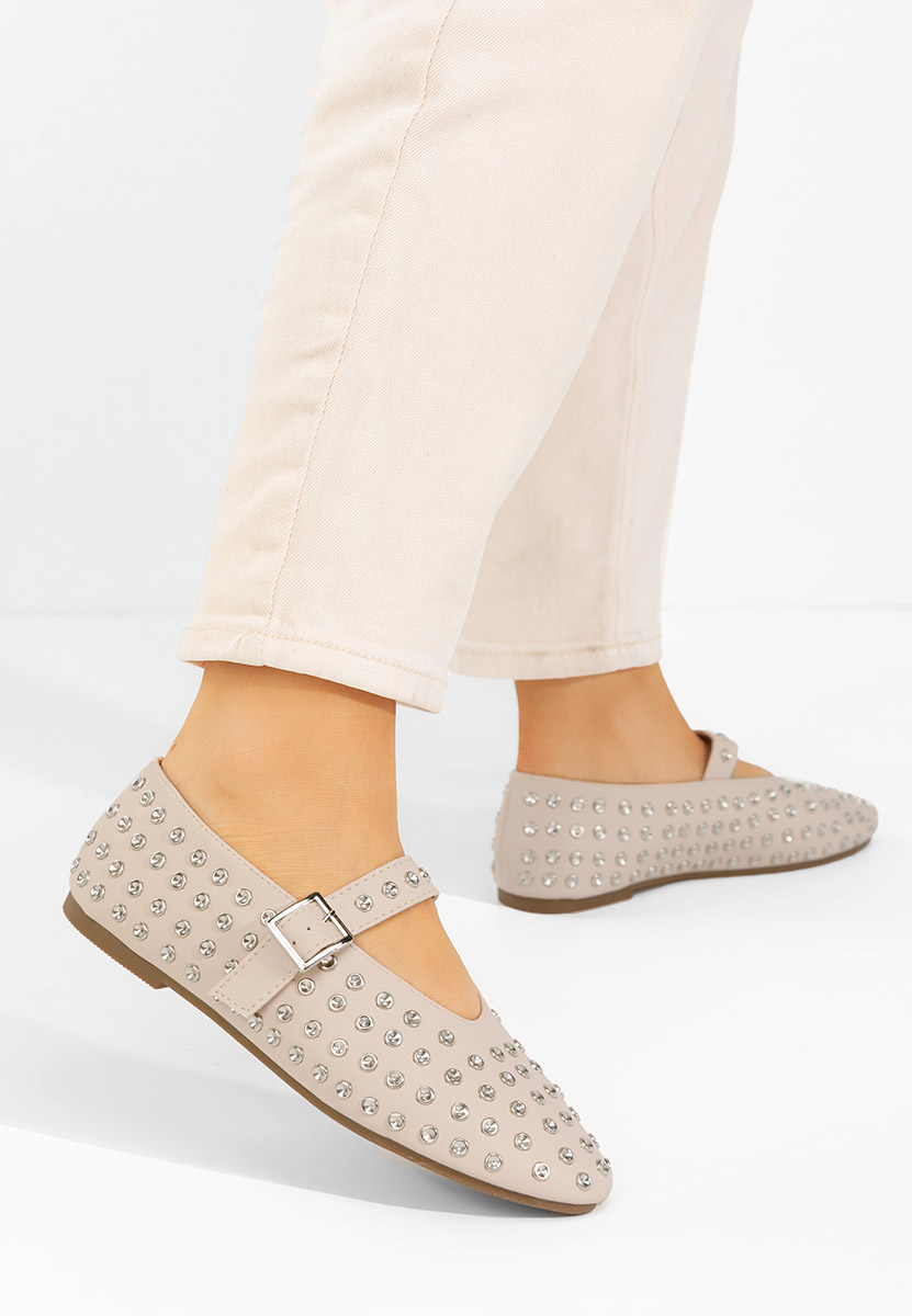 Ballerine con cinturino Karem beige