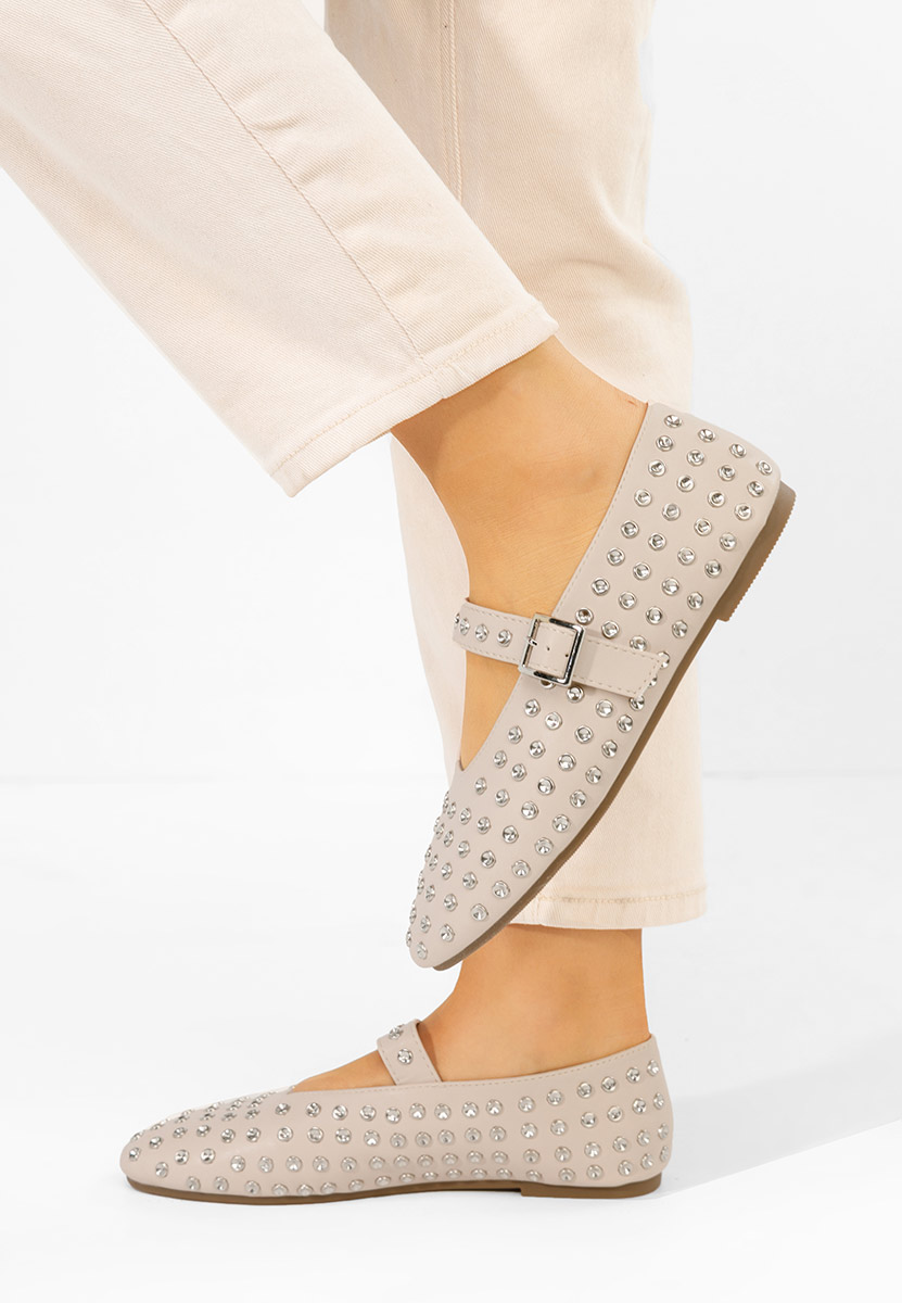 Ballerine con cinturino Karem beige