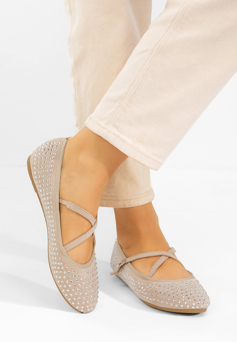 Ballerine con cinturino Karemy beige