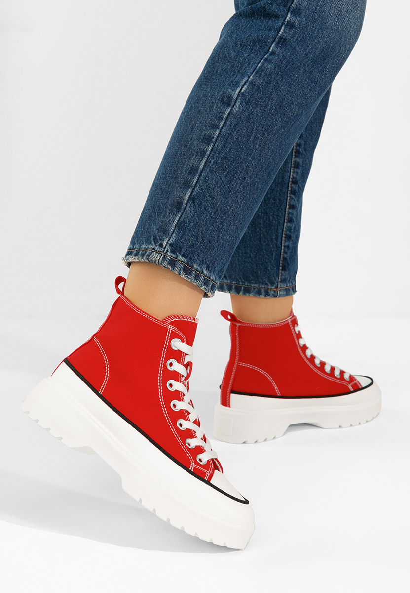 Scarpe da ginnastica High-Top Fiorela rosso