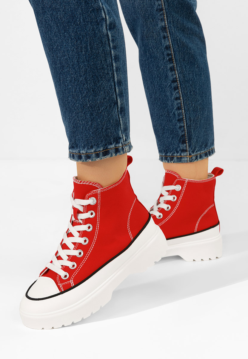 Scarpe da ginnastica High-Top Fiorela rosso
