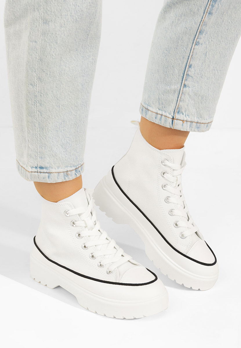 Scarpe da ginnastica High-Top Fiorela bianchi