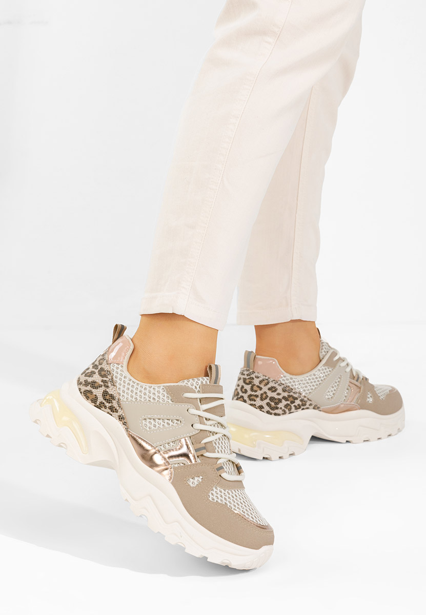 Sneakers con plateau Kiria beige