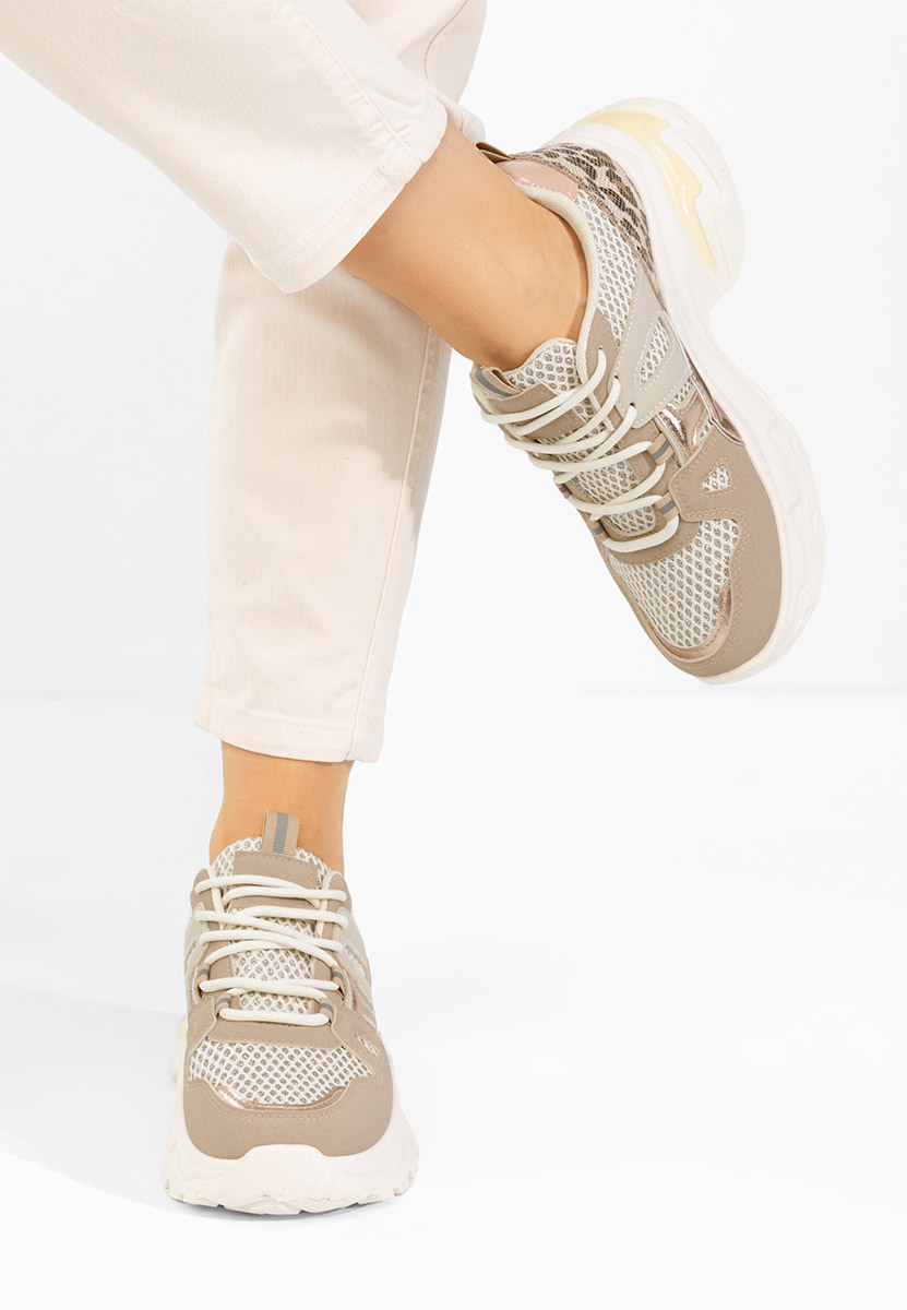 Sneakers con plateau Kiria beige