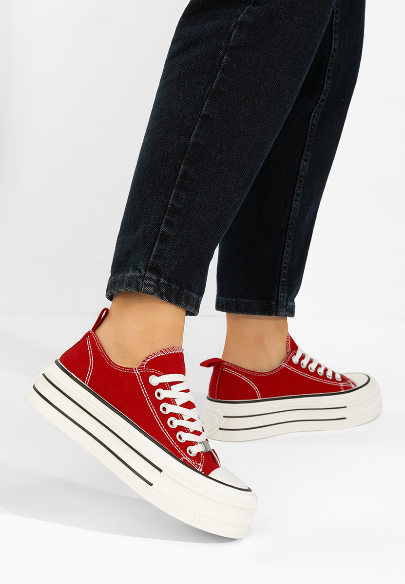 Scarpe da ginnastica con piattaforma Kimala rosso