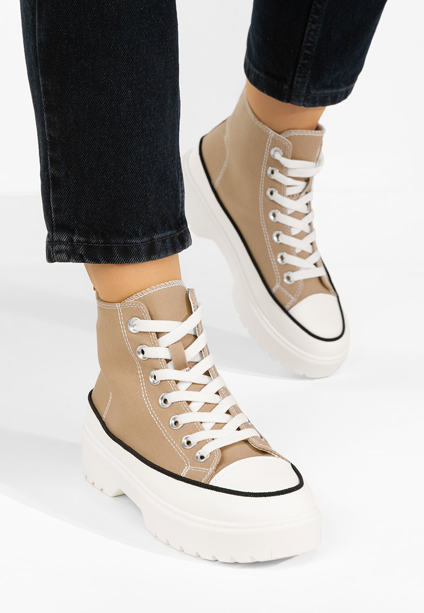 Scarpe da ginnastica High-Top Fiorela cachi