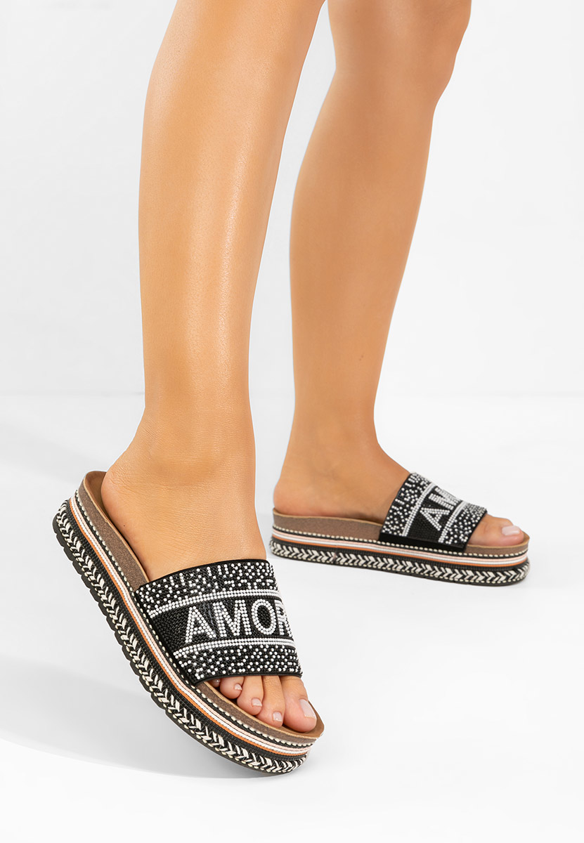 Ciabatte platform Alezia nero