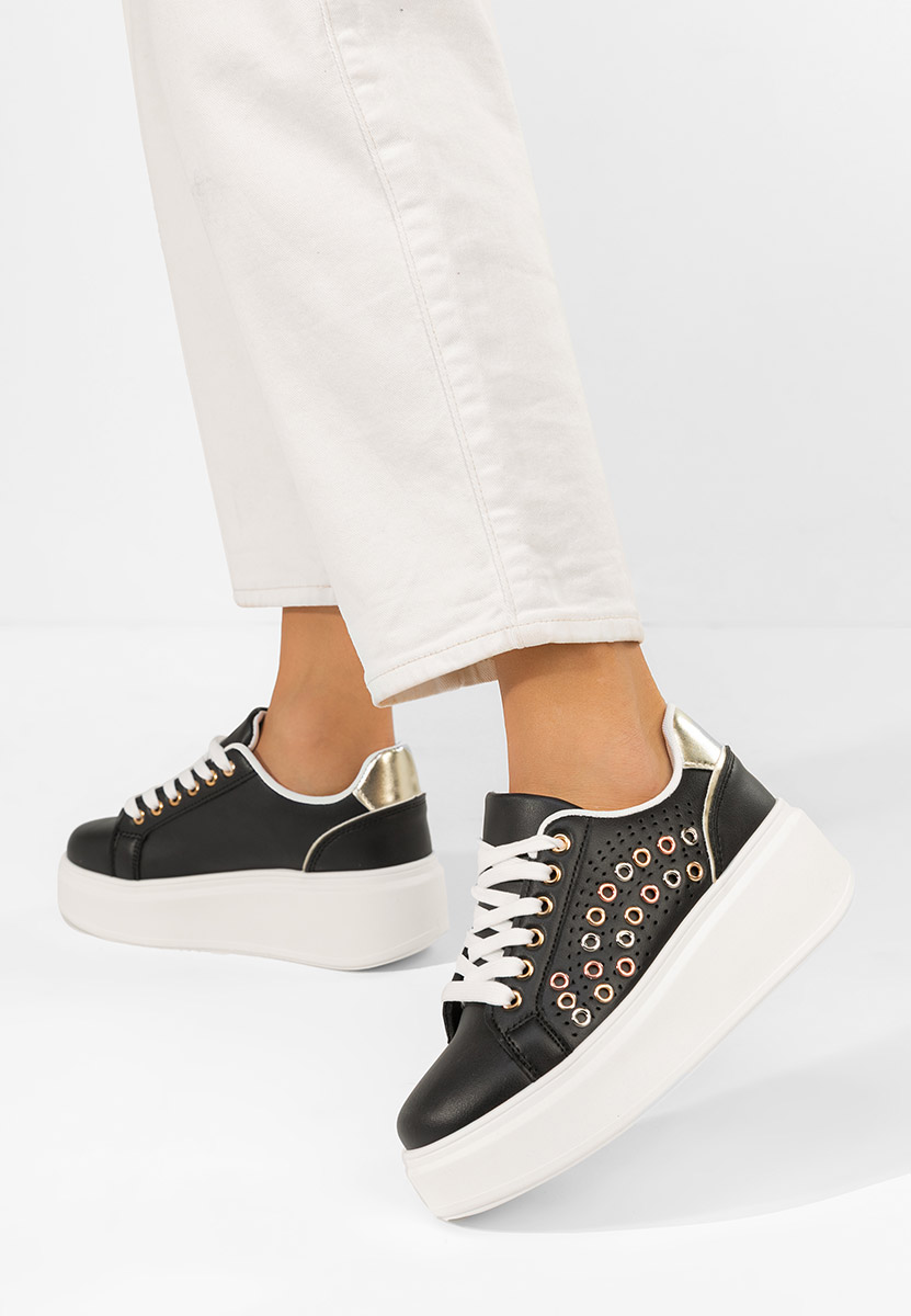 Sneakers con plateau Charolette nero