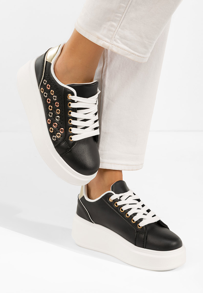 Sneakers con plateau Charolette nero