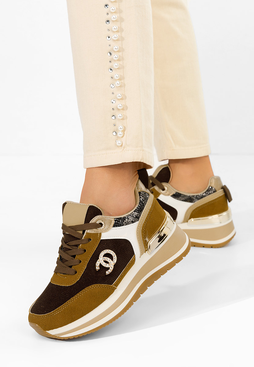 Sneakers con plateau Liliza marrone