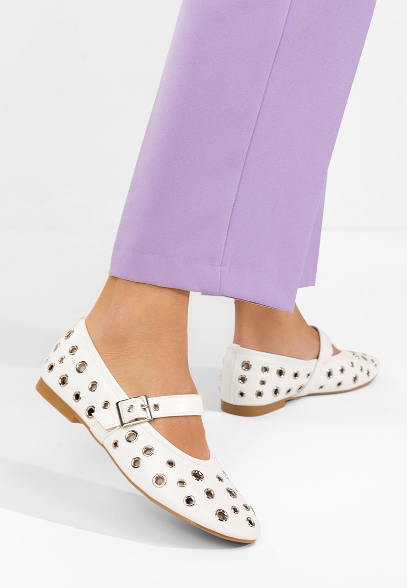 Ballerine con cinturino Fionia bianchi