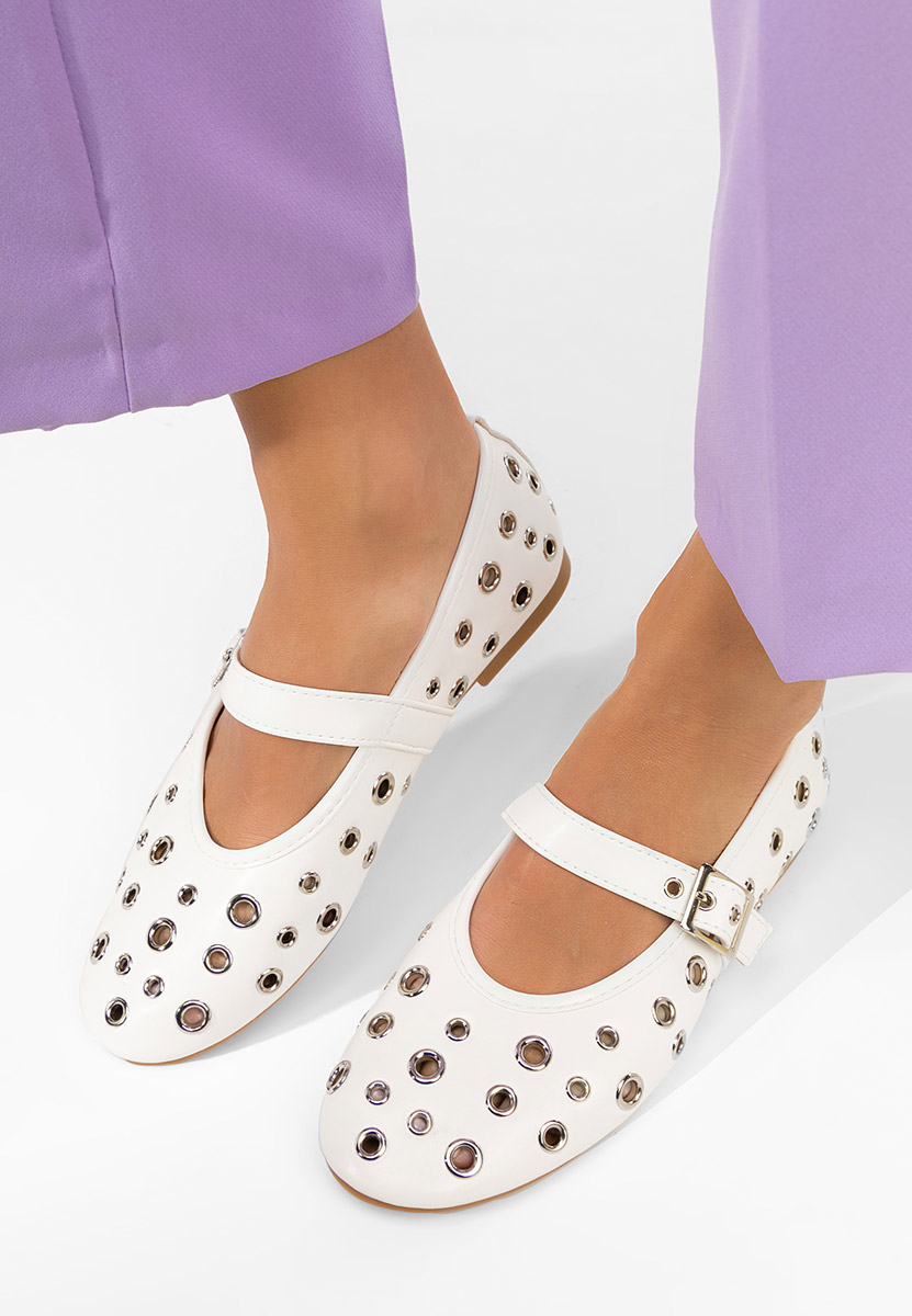 Ballerine con cinturino Fionia bianchi