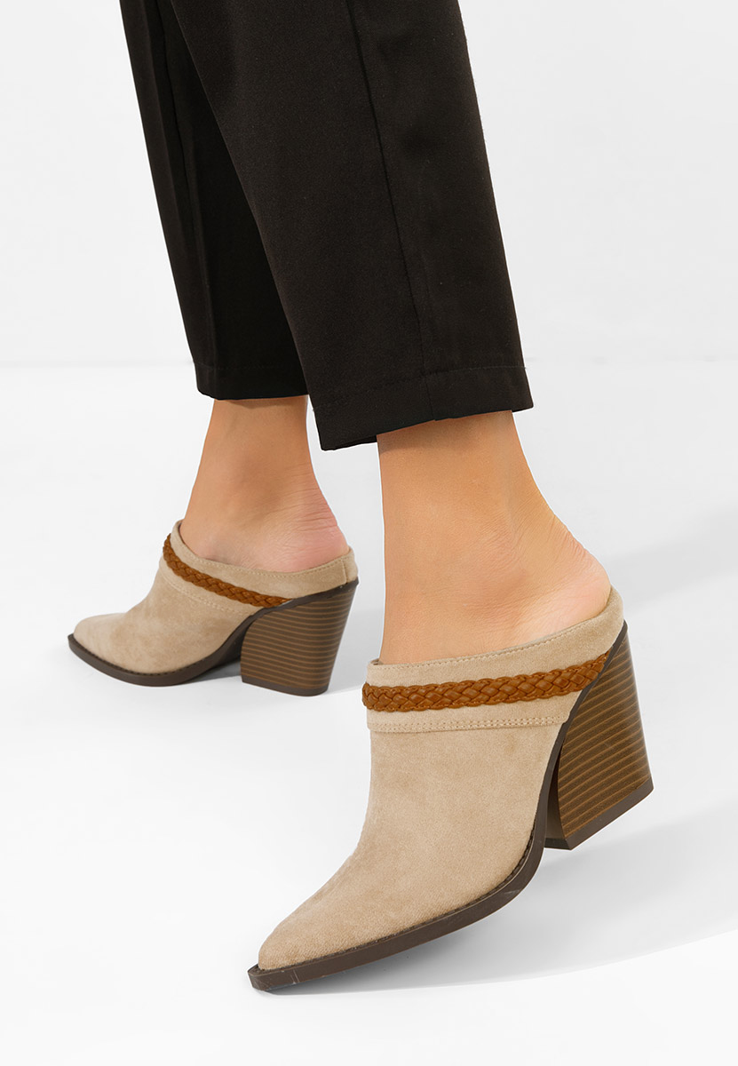 Zoccoli con tacco Marlenia cachi