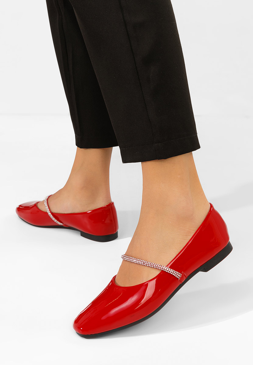 Ballerine con cinturino Elissea rosso